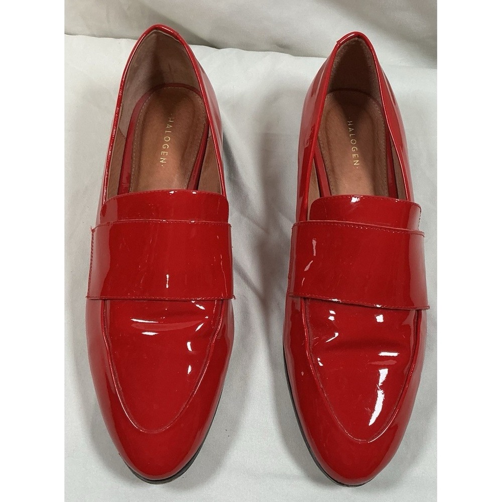 Halogen Patent Red Leather Loafers size 9M